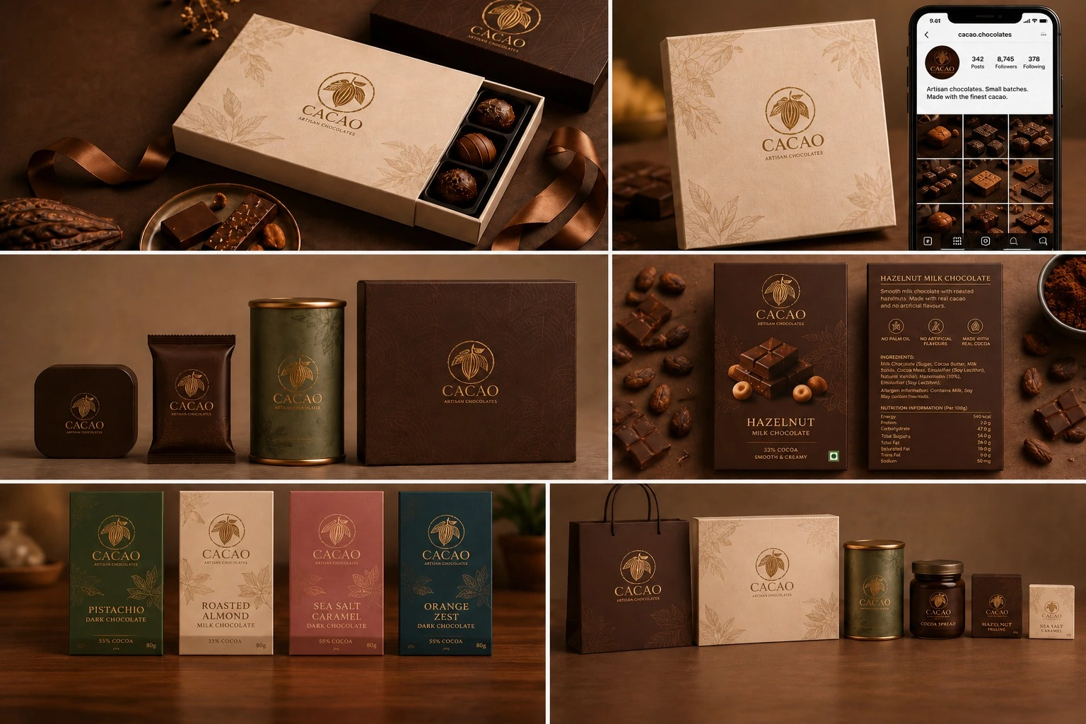 Different confectionery product categories including protein bars, dark chocolate, sugar-free chocolate, and premium packaging.