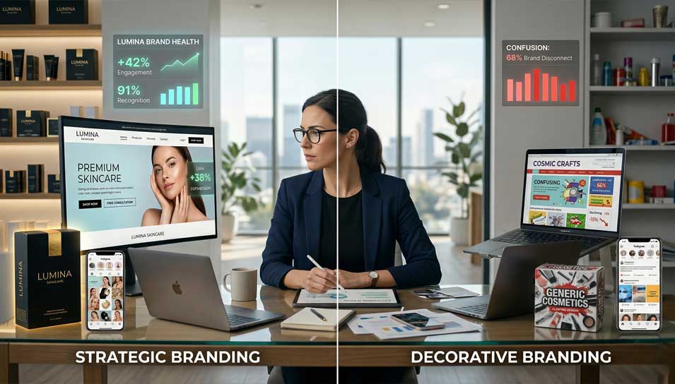 Marketing strategy planning with analytics dashboard, customer journey mapping, and brand research workspace