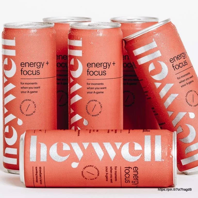 Cognitive performance drink packaging design with strong supplement branding visuals