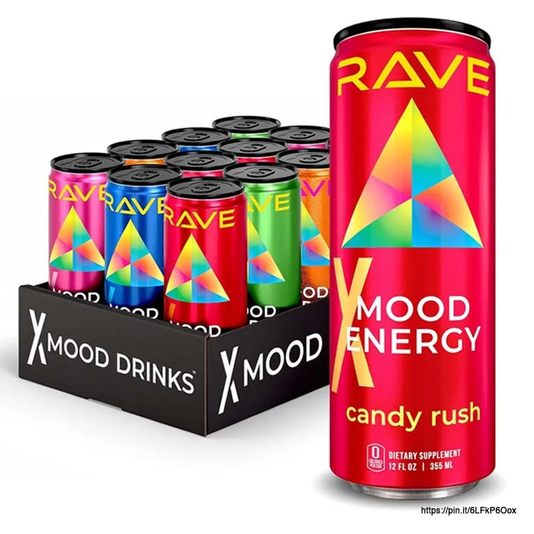 Premium nootropic supplement drink packaging design with clean brand hierarchy