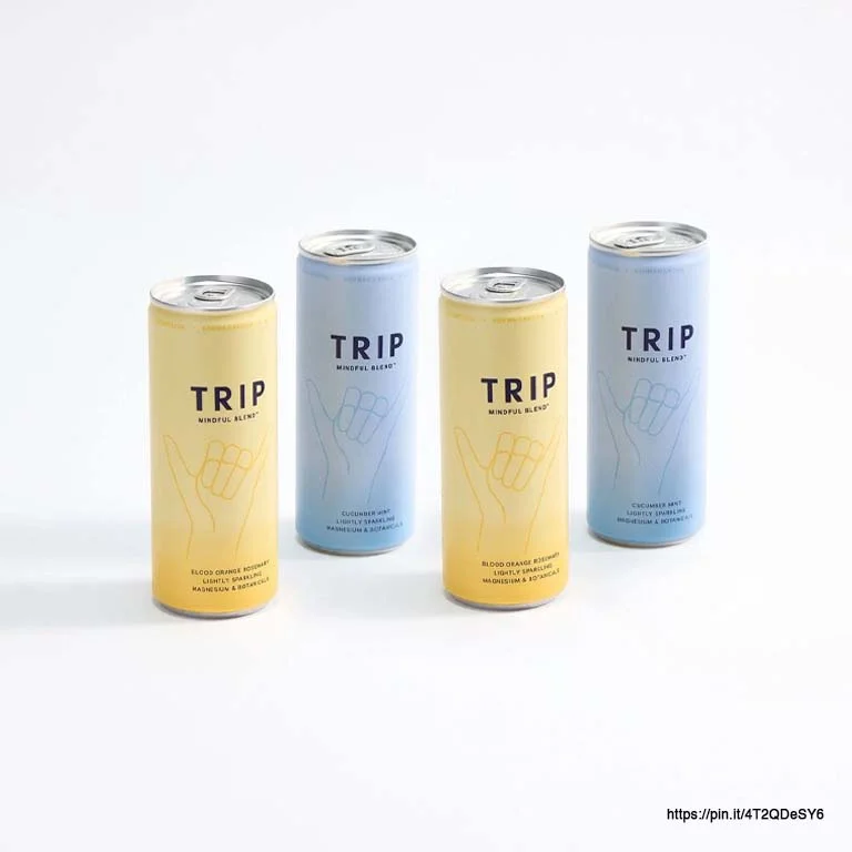 Creative nootropic beverage packaging design for premium wellness drink brands