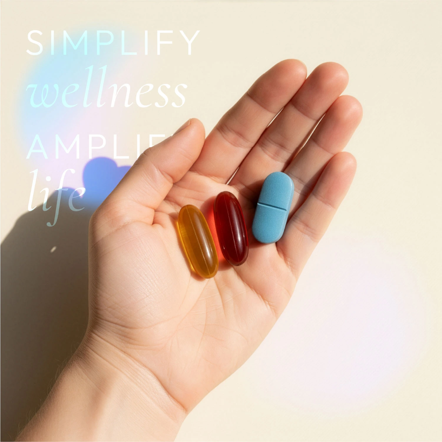 The Let's Supp colour system on packaging, kept consistent so the product is recognisable on every repeat pick-up