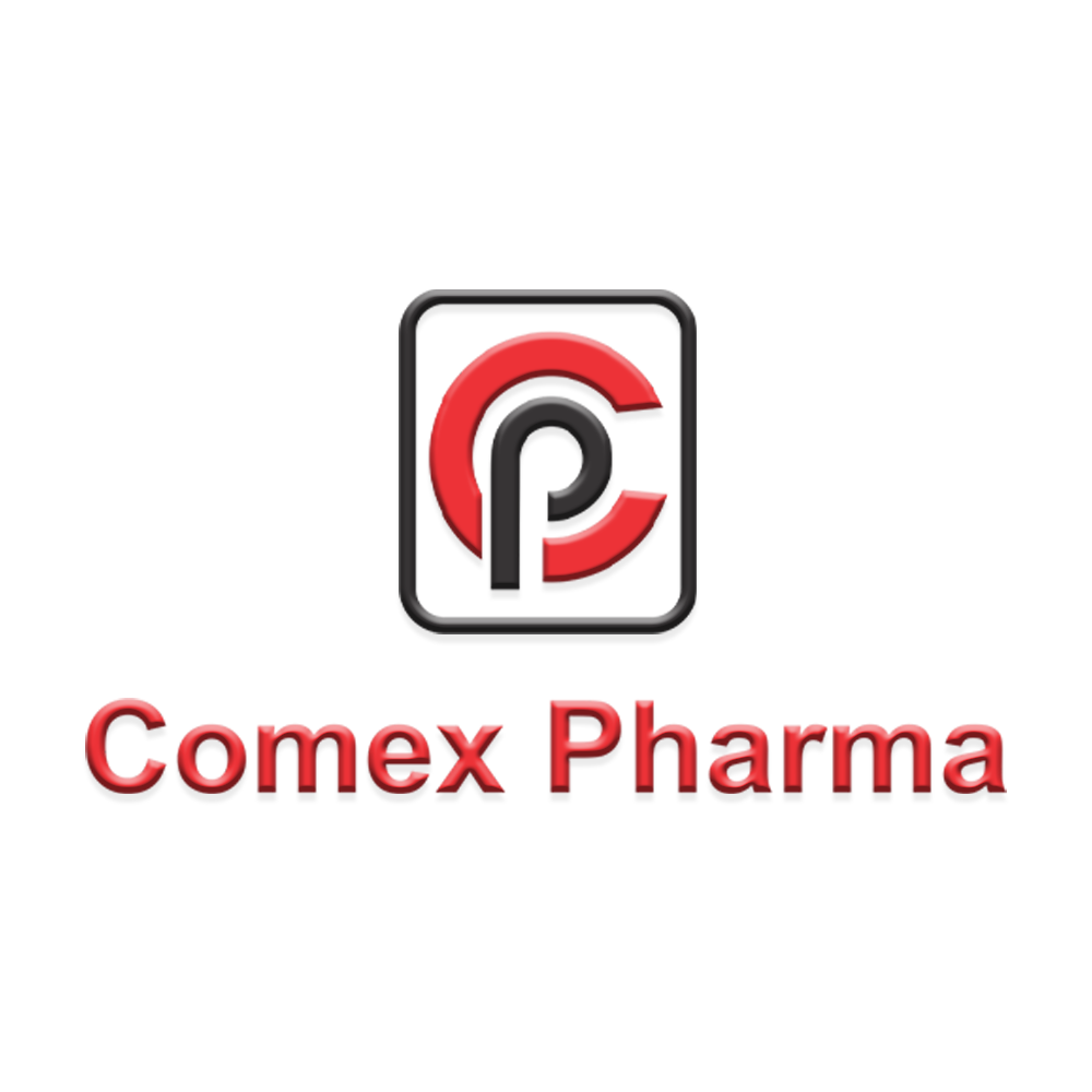 comex pharma logo design