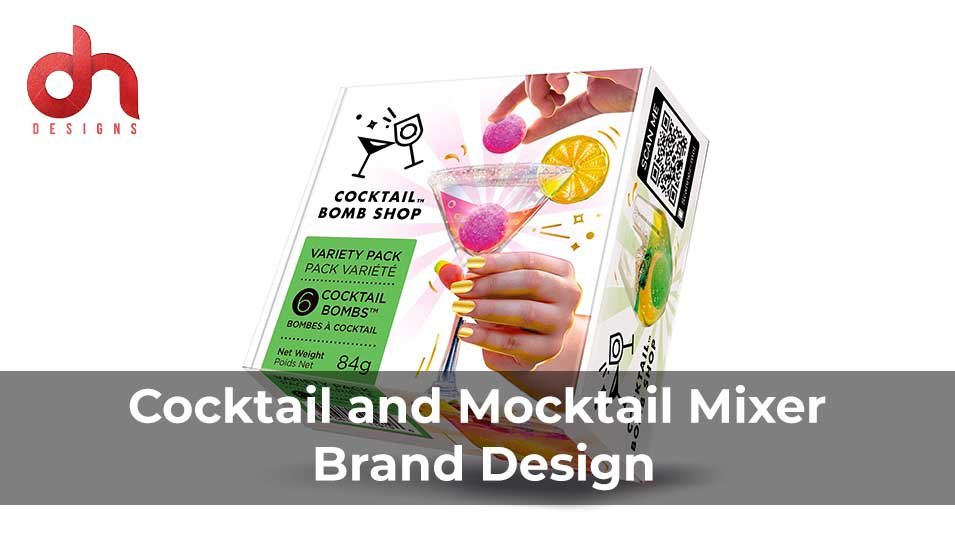 Cocktail and Mocktail Mixer Brand Design, cocktail packaging design, mocktail packaging design